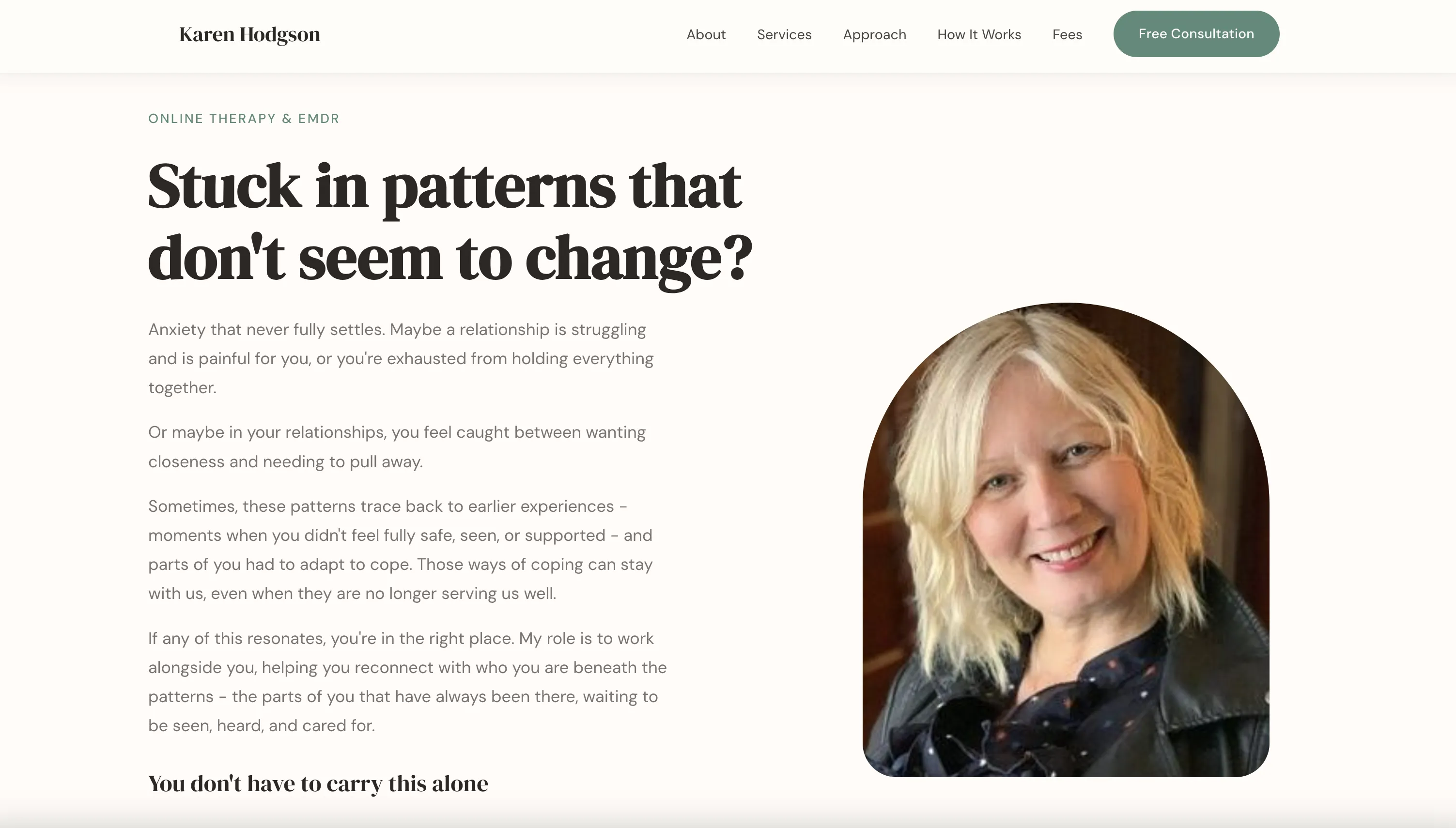 Just4Therapy website built by rendrd